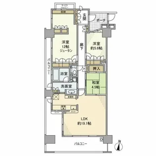 グランシーズン相模大野【2階】の間取り