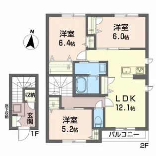 メゾンドゥ・セナスイ【2階】の間取り