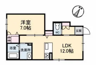 ローブ デスポワール【1階】の間取り