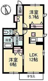 シャーメゾン春日 A棟【1階】の間取り
