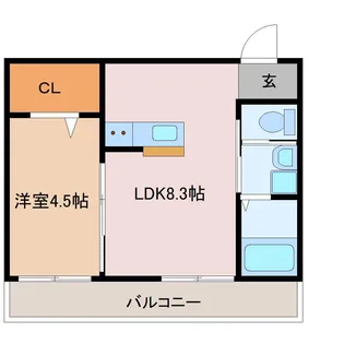 ラ・ターナ本千葉【2階】の間取り