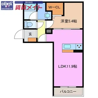 シャーメゾンボスコルーチェ【2階】の間取り