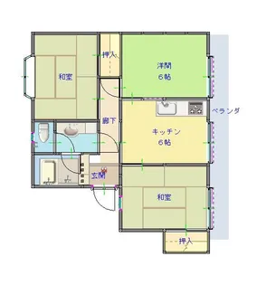 グリーンハイムイケダ【1階】の間取り