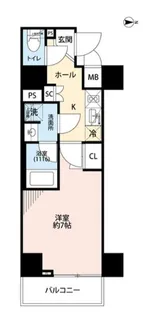 プレール・ドゥーク住吉IV【8階】の間取り