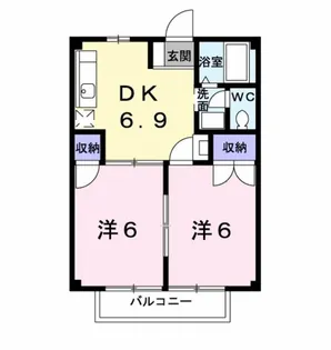 グリーンコートB【2階】の間取り