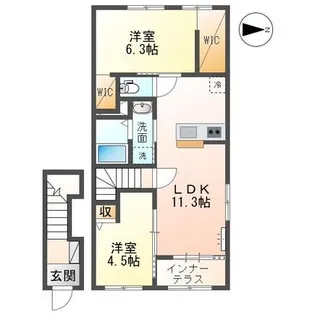メゾンエメ【2階】の間取り