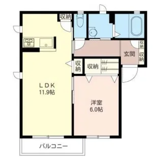 クレアトゥール I【1階】の間取り