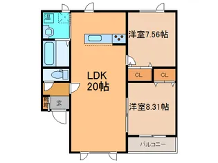 バップバーレンW17 N棟の間取り