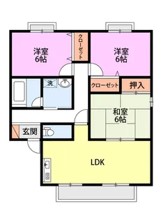 フォレストヒルズ C棟【2階】の間取り