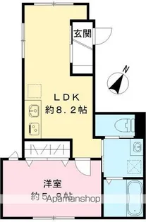 ルガロ西麻布【1階】の間取り