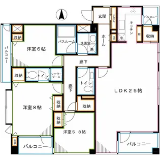 インテグラーレ哲学堂【8階】の間取り