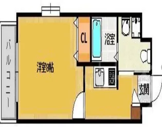 アクアシティ大博通【6階】の間取り