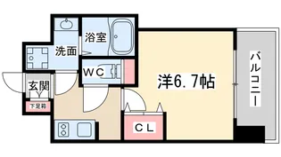 アクアプレイス梅田3【2階】の間取り