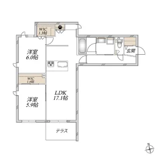 Jumeaux 北館【1階】の間取り