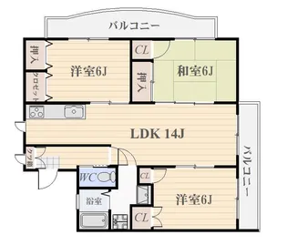 ルネッサンス木元【1階】の間取り