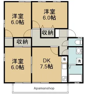 D・O・IつくばB棟【2階】の間取り