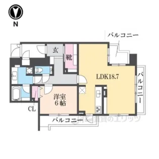 プレサンス京都四条河原町ネクステージ【13階】の間取り