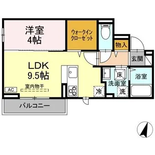 サニーガーデン【1階】の間取り