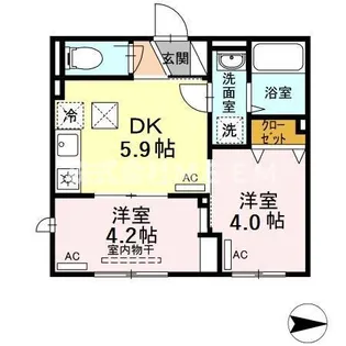 ラリュール小茂根【1階】の間取り