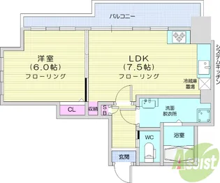 ディオヒルズ二日町【10階】の間取り