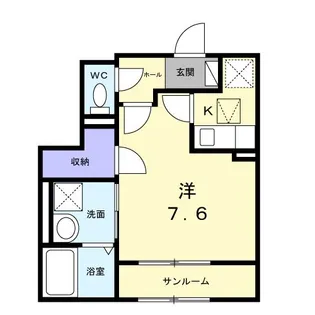 プラシード エイワン【1階】の間取り