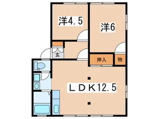グランドピアB【1階】の間取り
