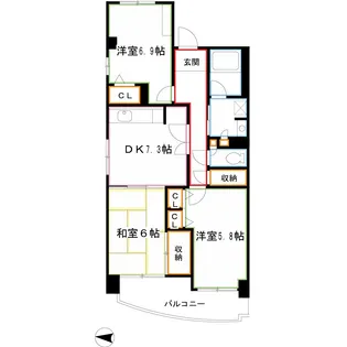 コーポレート連雀 1号棟【2階】の間取り