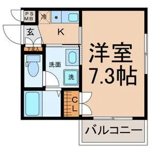 マンション 林檎の樹【1階】の間取り