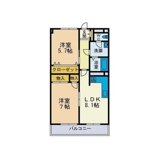 シェルバレー【3階】の間取り