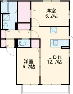 メルヴェイユA【1階】の間取り