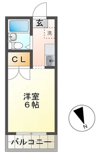 フローレス高尾【1階】の間取り