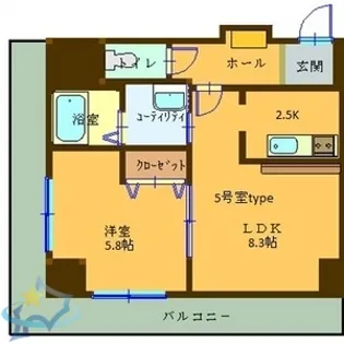 サンコート南6条 壱番館【3階】の間取り