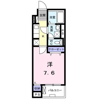 リュー・セレノ【4階】の間取り
