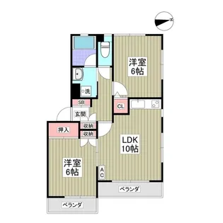 グリーンヒルズ成田E【2階】の間取り