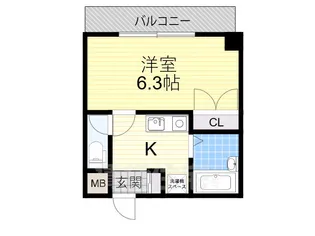 マンション弥栄【4階】の間取り