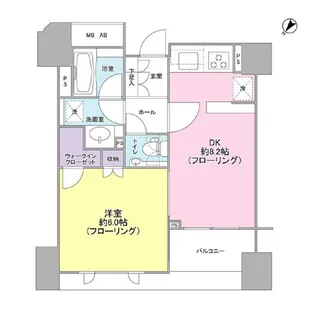 クオリア日本橋【8階】の間取り