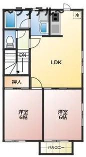 シャン ルテI【2階】の間取り