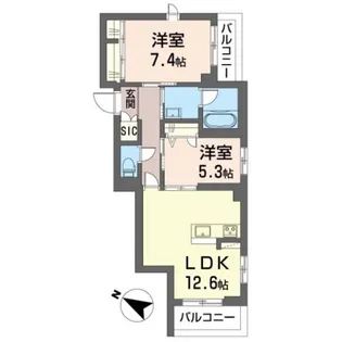 コンスティテューション【3階】の間取り