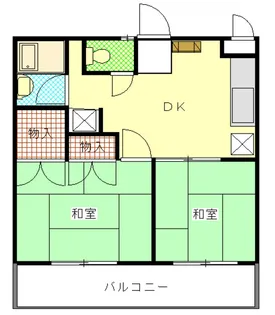 ヒルコーポ星野【1階】の間取り