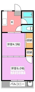 横山コーポ【2階】の間取り