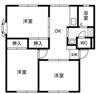 サンビレッジ静岡C棟【2階】の間取り