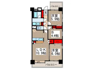 シュティ-レ マツバラ【8階】の間取り