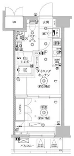 セジョリ墨田EASTIII【7階】の間取り