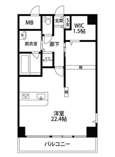 レ・モンデ新潟【2階】の間取り