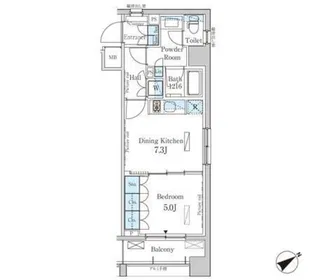 パークアクシス横浜山下町【8階】の間取り
