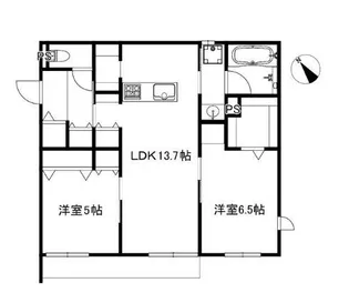 グランミシェル【1階】の間取り