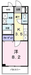 スタディオ・フラット田島【1階】の間取り