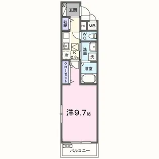 ヒカルサ泉佐野中町サウス【3階】の間取り