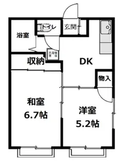 グリーンハイツ多摩平【1階】の間取り