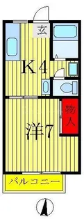 ロイヤルクレスト向小金【1階】の間取り